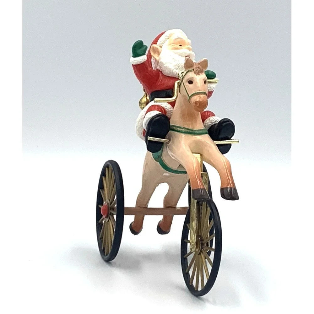 1988 'The‎ Wonderful Santacycle' Hallmark Keepsake Vintage Ornament Original Box